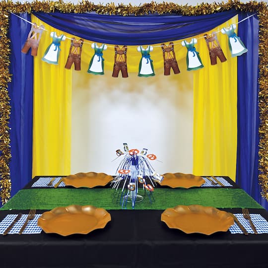 Beistle 9.5" x 6ft. Oktoberfest Lederhosen and Dirndl Streamer